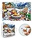 Blueforest 500 Piece Puzzle for Adults Winter Cabin Fire Pit Jigsaw Puzzle Dogs Cat Cozy Outdoor Seating 23x15 Inch Art Puzzle Hard Difficult Challenging Fun Puzzles for Adults - Image 4