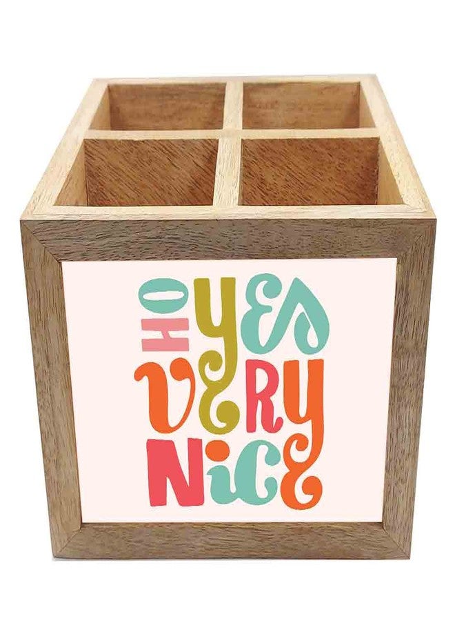 Nutcase Wooden Cutlery Stand Holder Silverware Caddy Spoons Forks Knives Organizer for Dining Table & Kitchen -Made in India-Spoons NOT Included - Yes Very Nice - Image 3