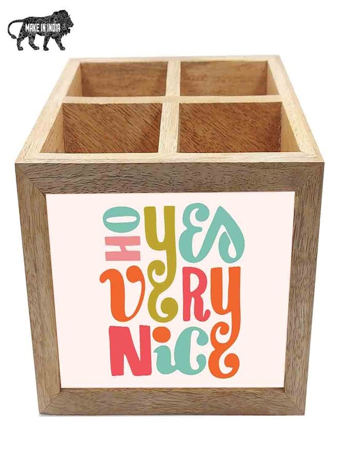 Nutcase Wooden Cutlery Stand Holder Silverware Caddy Spoons Forks Knives Organizer for Dining Table & Kitchen -Made in India-Spoons NOT Included - Yes Very Nice - Image 5