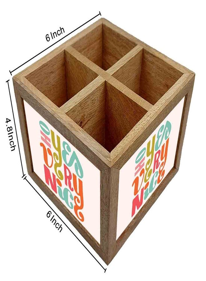 Nutcase Wooden Cutlery Stand Holder Silverware Caddy Spoons Forks Knives Organizer for Dining Table & Kitchen -Made in India-Spoons NOT Included - Yes Very Nice - Image 4