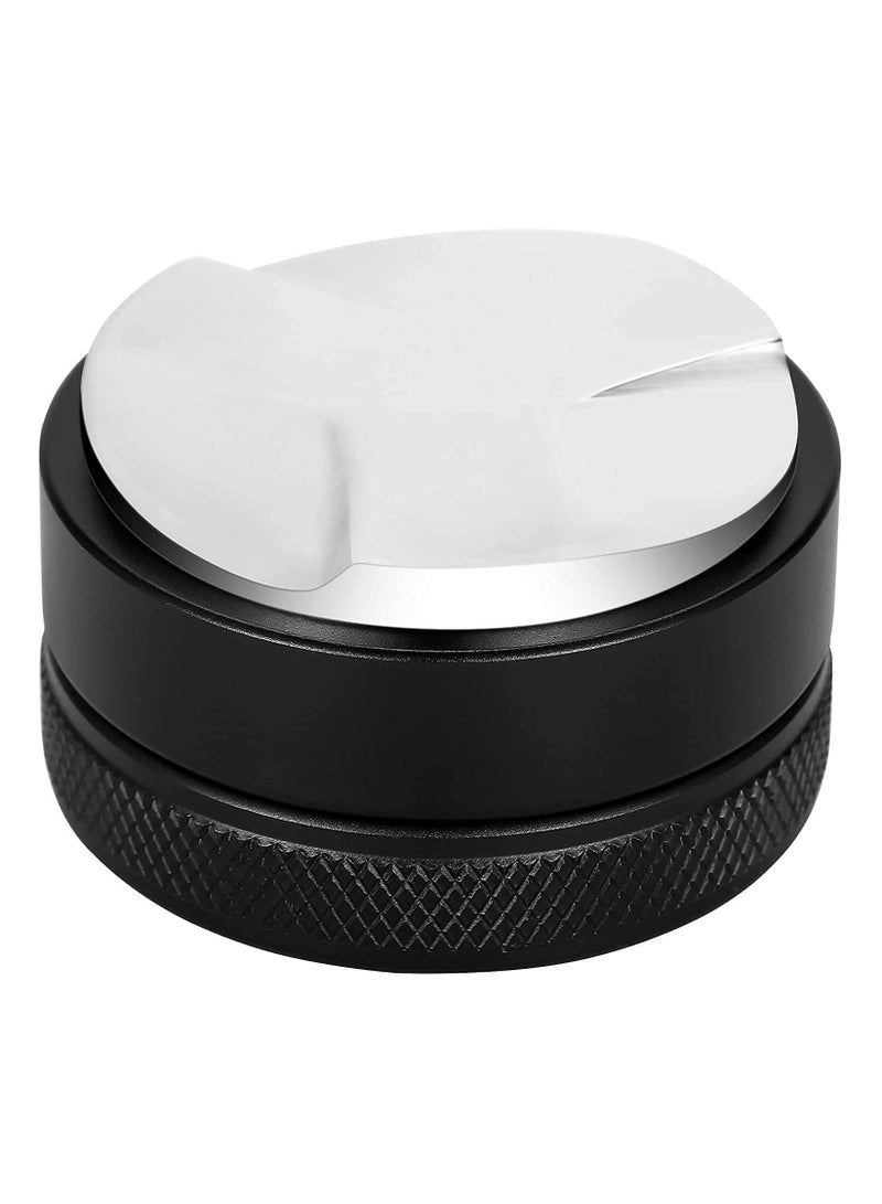 Professional Coffee Distributor – 51mm Size with Stainless Steel Base and High-Purity Aluminum Body in Elegant Black Color - Image 1