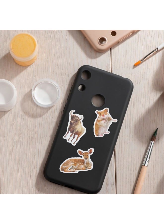 DRWATE 100 PCS Jungle Animal Stickers Safari Zoo Animal Wild One Stickers for Laptop Water Bottle Computer Refrigerator Luggage Phone Case Bicycle Teens (Jungle Animal) - Image 4