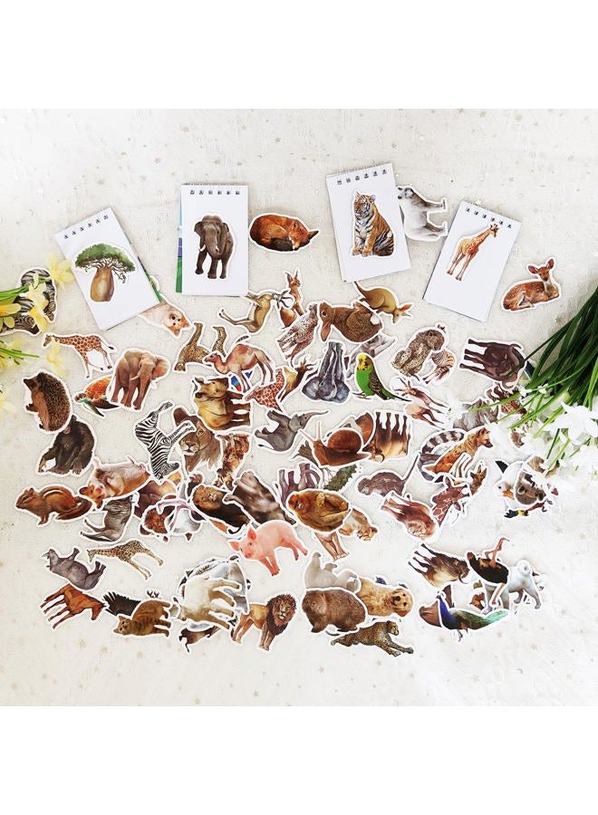 DRWATE 100 PCS Jungle Animal Stickers Safari Zoo Animal Wild One Stickers for Laptop Water Bottle Computer Refrigerator Luggage Phone Case Bicycle Teens (Jungle Animal) - Image 3