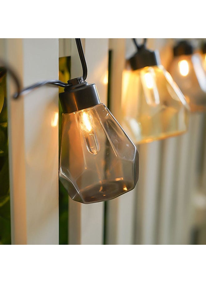 DANUBE HOME Handblown Plastic Solar String Lights Outdoor Pendant Light Hanging Lantern Lamp Farmhouse Outdoor Porch Chandelier For Gazebo, Patio, Yard, Garden 6.7 Meter  - Image 4