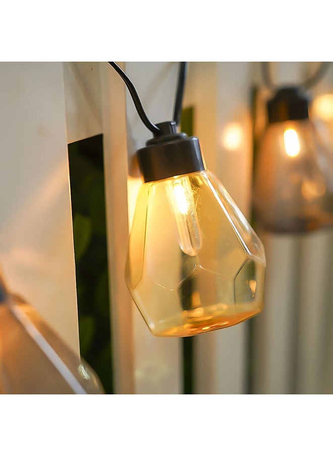 DANUBE HOME Handblown Plastic Solar String Lights Outdoor Pendant Light Hanging Lantern Lamp Farmhouse Outdoor Porch Chandelier For Gazebo, Patio, Yard, Garden 6.7 Meter  - Image 3