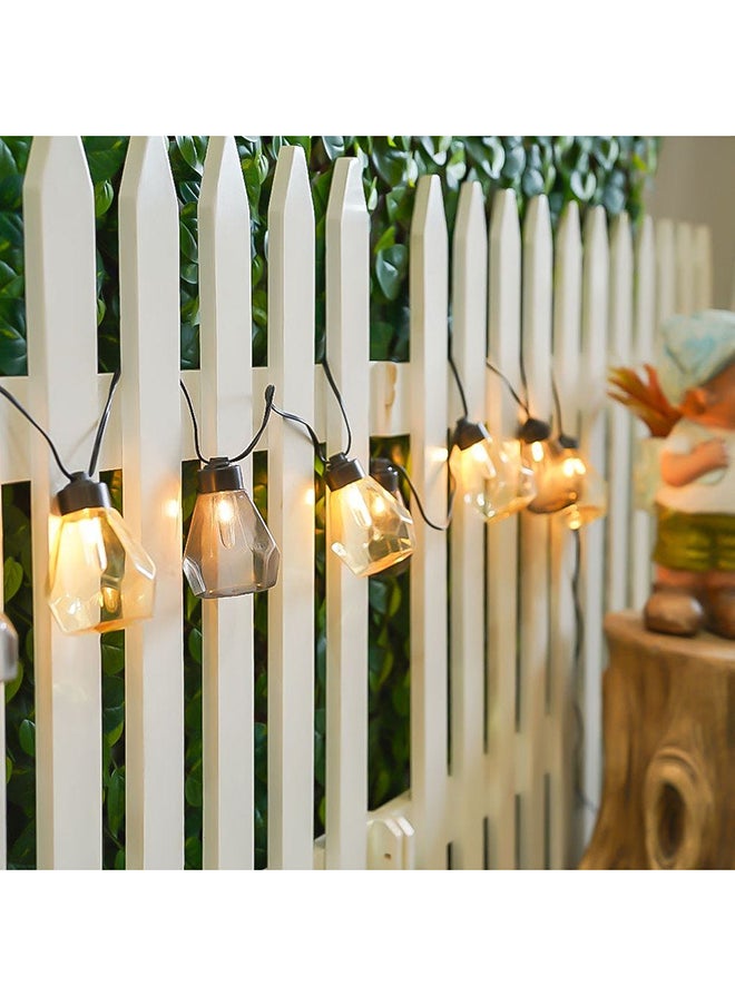 DANUBE HOME Handblown Plastic Solar String Lights Outdoor Pendant Light Hanging Lantern Lamp Farmhouse Outdoor Porch Chandelier For Gazebo, Patio, Yard, Garden 6.7 Meter  - Image 2