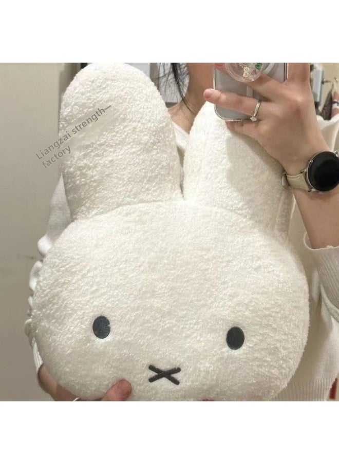 Generic - Miffy Miffy Rabbit Doll Cute Plush Plush Toy Bed Pillow Sofa Cushion Female Birthday Gift-Color:Miffy Rabbit Pillow-Height:40cm [gift Bag + Led Light] A Must-have Gift - Image 1