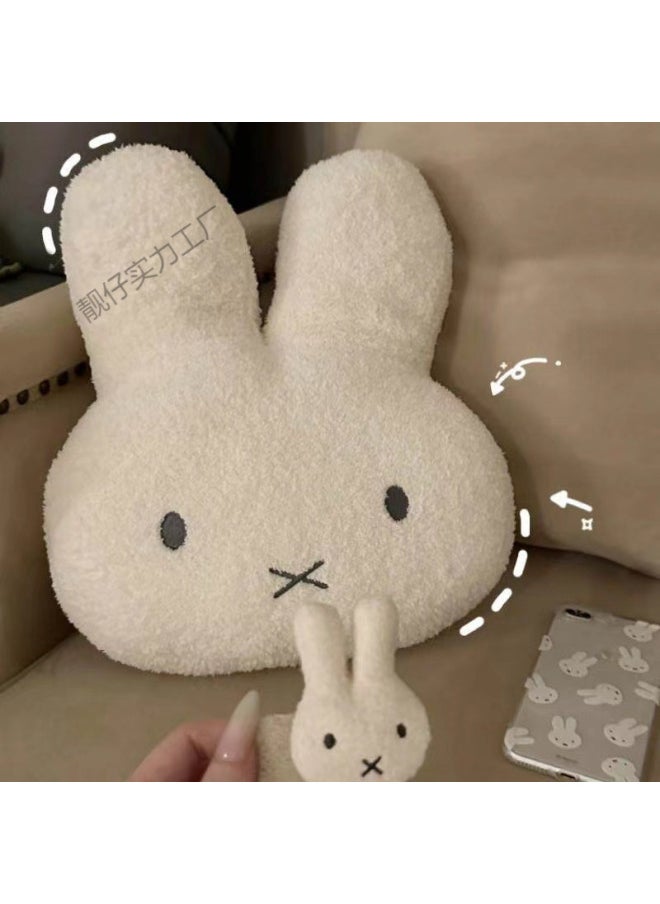 Generic - Miffy Miffy Rabbit Doll Cute Plush Plush Toy Bed Pillow Sofa Cushion Female Birthday Gift-Color:Miffy Rabbit Pillow-Height:40cm [gift Bag + Led Light] A Must-have Gift - Image 1