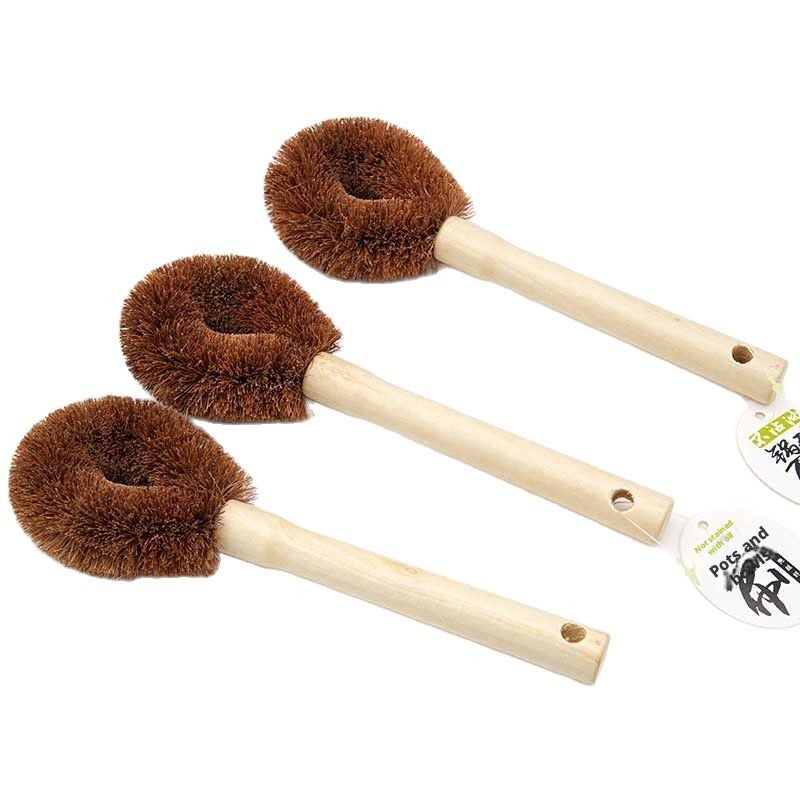 Coconut Coir Brush with Wooden Handle for Kitchen Cleaning - Image 5