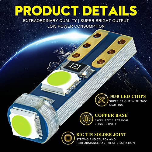 DODOFUN Ice Blue T5 37 74 LED Bulb with Twist Lock Socket PC74 PC37 Dashboard Instrument Panel Gauge Cluster Light Pack of 10 - Image 3