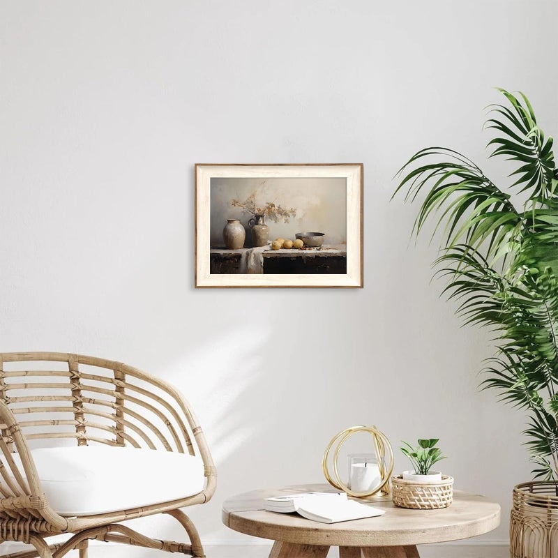 ASTRDECOR Framed Kitchen Wall Art Prints, Rustic Kitchen Farmhouse Wall Decor Living Room, Vintage Jars Still Life Oil Painting Dining Room Wall Decor, Fruits Botanical Canvas Wall Art-12''x 16'' - Image 5