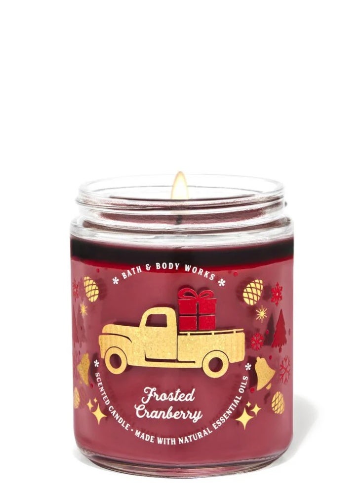 Frosted Cranberry Single Wick Candle