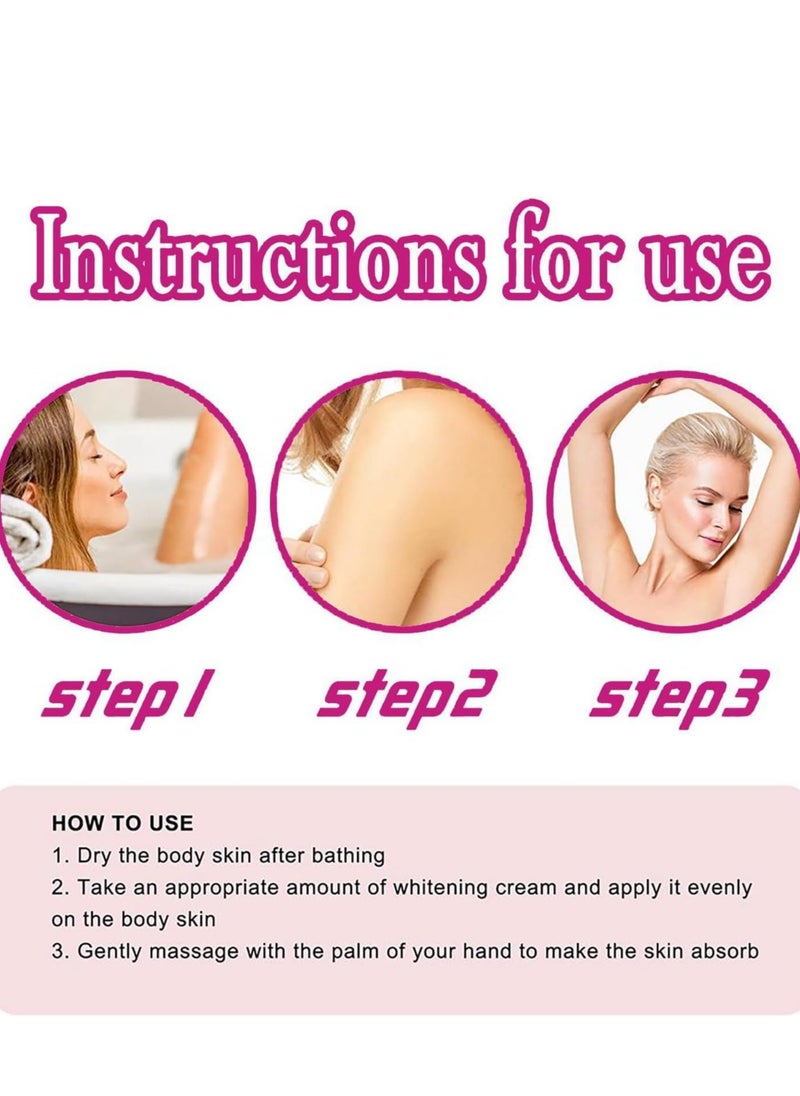 KOJIC ACID - Kojic Acid Skin Lightening Cream, Underarm Cream, Intimate Area Dark Spot Remover, for Body, Underarms, Armpit, Knees, Legs and Inner Thigh Cream for Acanthosis Nigricans, Non-Greasy - Image 1