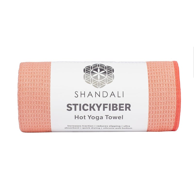 Shandali Hot Yoga Towel - Stickyfiber Yoga Towel - Mat-Sized, Microfiber, Super Absorbent, Anti-Slip, Injury Free, 24" x 72" - Bikram Yoga Towel - Exercise, Fitness, Pilates, and Yoga Gear - Image 1