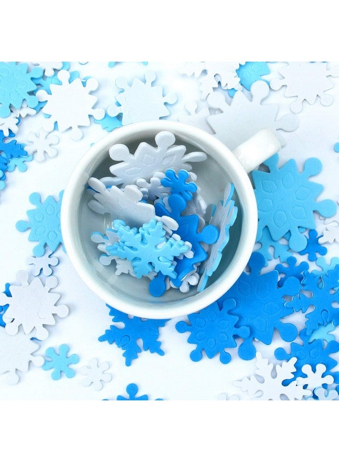 Aneco 600 Pieces Foam Snowflake Stickers Self-Adhesive Snowflake Shape Stickers For Diy Craft Projects, Assorted Color And Sizes - Image 5
