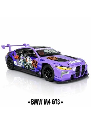 M4 GT3 1:24 Diecast Racing Car Model – Detailed Sports Car Collectible with Display Base – Premium Racing Edition Official Licensed