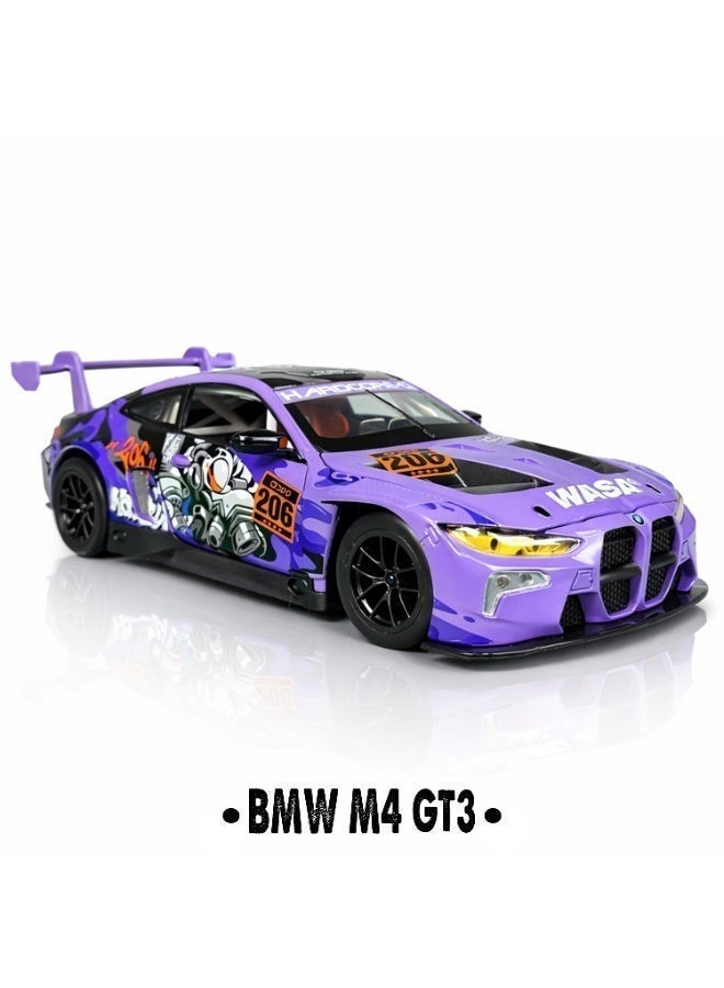 BMW M4 GT3 1:24 Diecast Racing Car Model – Detailed Sports Car Collectible with Display Base – Premium Racing Edition Official Licensed - Image 1