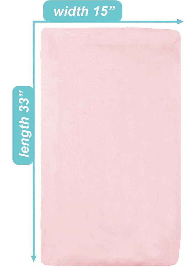 TL Care TL Care 15" x 33" Fitted Bassinet Sheet, 100% Natural Cotton Supreme Jersey Knit, Pink, Soft Breathable, for Girls  - Image 3
