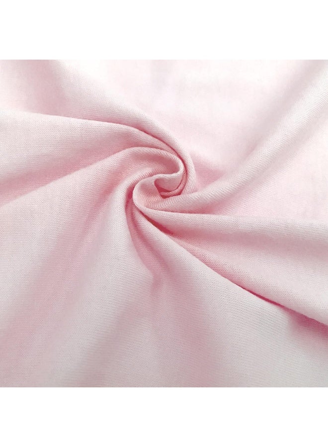 TL Care TL Care 15" x 33" Fitted Bassinet Sheet, 100% Natural Cotton Supreme Jersey Knit, Pink, Soft Breathable, for Girls  - Image 2