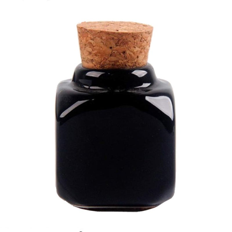 1 Piece Porcelain Material Dappen Dish with Soft Wooden Cap Nail Art Acrylic Powder Nail Art Tools Porcelain Cup Porcelain Dappen Cup Nail Art Acrylic Liquid Powder Dappen Dish Cube Style Black