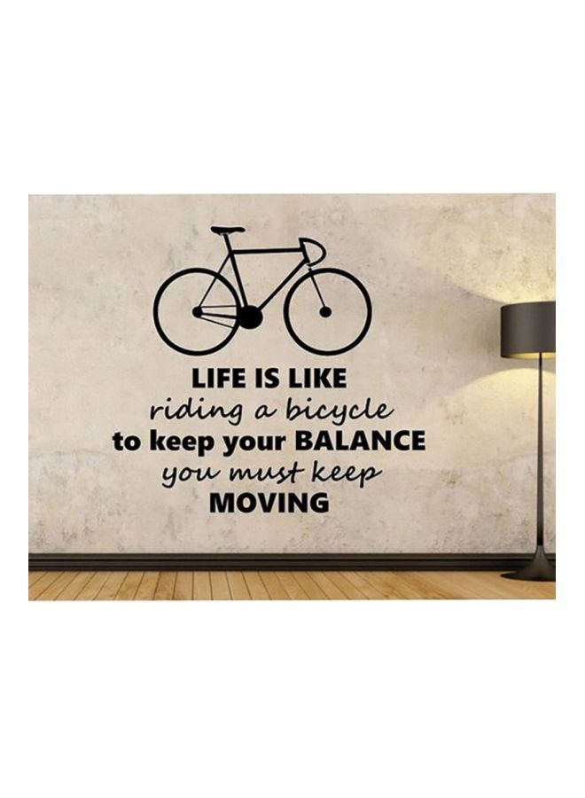 NIBEMINENT Creative Quotes Wall Decal Black 70x65centimeter