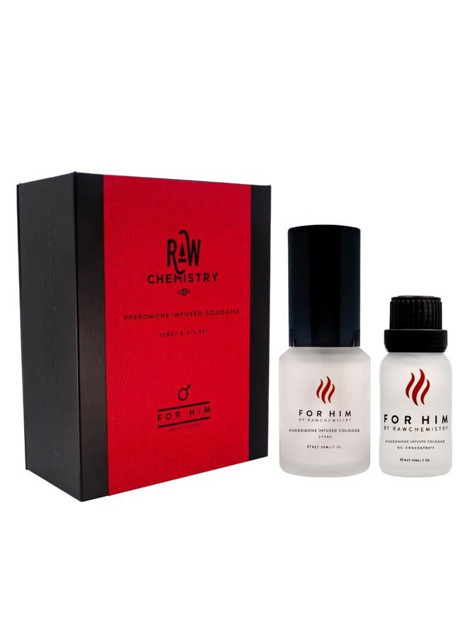 RawChemistry for Him Set - A Pheromone Infused Cologne Gift Set - Bold, Extra Strength Formula… - Image 1