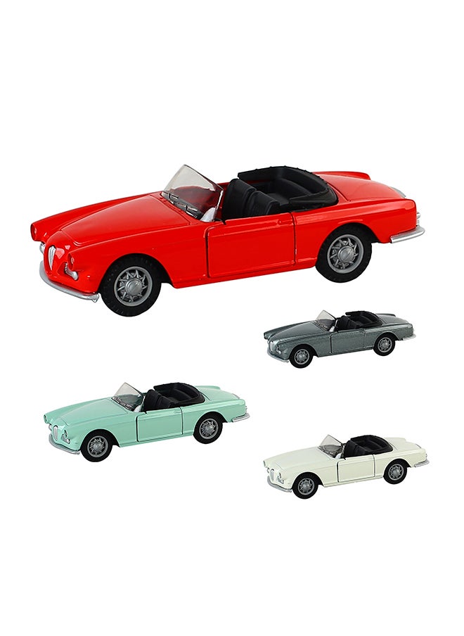 Galaxy Toys Galaxy 1:32 ALFA ROMEO CONVERTIBLE Pull Back Die-Cast Car, Light and Sound, 2 Door Opening, Assorted Color, 10-15 cm, Friction Powered, Battery Included  - Image 1