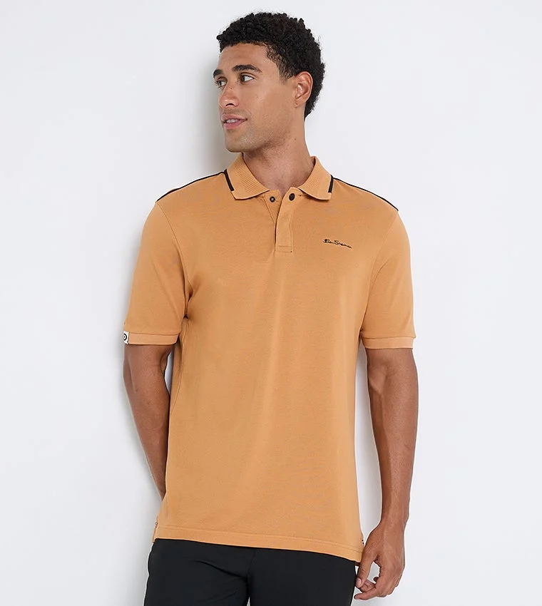 بين شيرمان Ben Sherman Men's Short Sleeve Solid Polo Tees