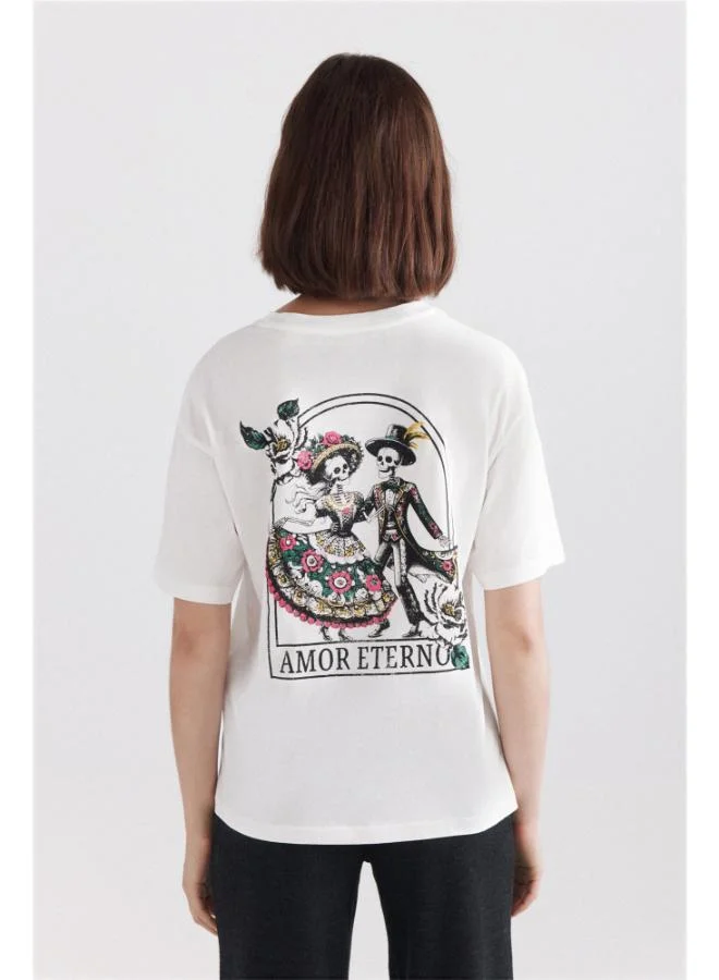 Springfield  Day of the Dead T-shirt for Women | Best Price UAE