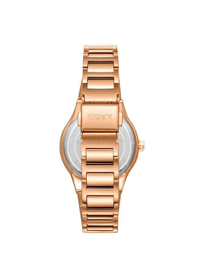 ECSTACY Women's Stainless Steel Analog Watch E23509-RBKN - 34 mm