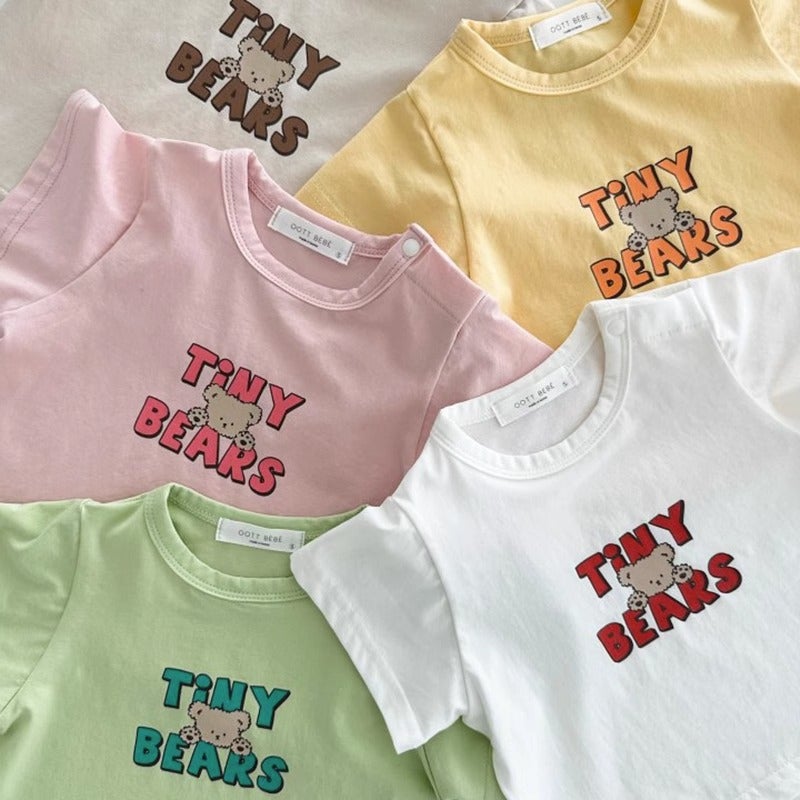 Baby'S Short-Sleeved T-Shirt Summer Thin Baby'S Letter Top Korean Style Men'S And Women'S Half-Sleeved All-Match Base Shirt Trendy - Image 3