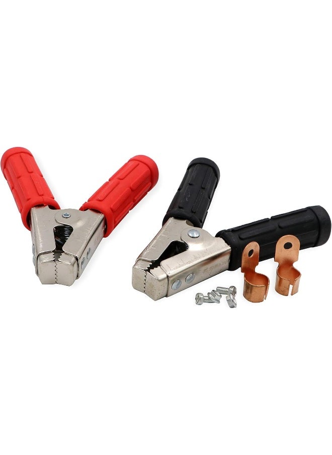 melfi Melfi Crocodile Type 600a Cable Clamps â€“ 1 Pair Red & Black Battery Clips, Universal Booster Clamps For Car Jump Starter, Battery Charger, Alligator Clamp Connectors  - Image 1