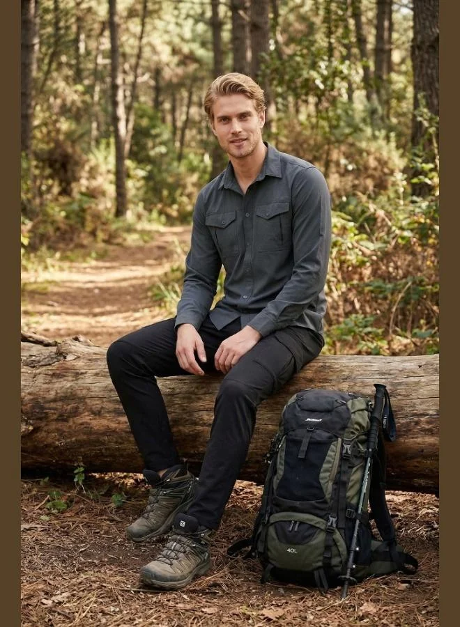 Buratti Buratti Trekking and Water Repellent Classic Collar Long-Sleeve Pocket Shirt Men's SHIRT 693821