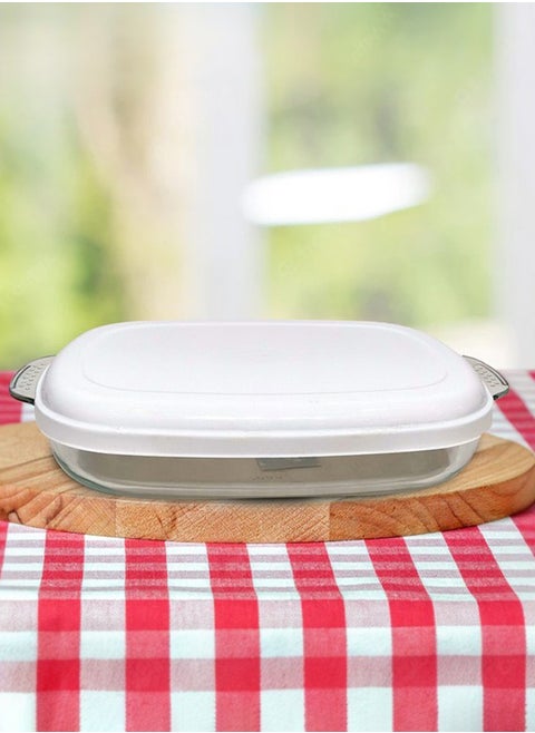 Oval Glass Oven Tray With Lid Available In Different Capacities