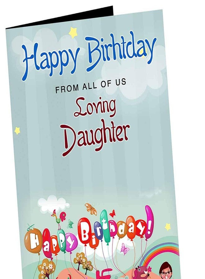 Alwaysgift Happy Birthday From All of Us Loving Daughter Greeting Card (Multicolour, Medium) - Image 4