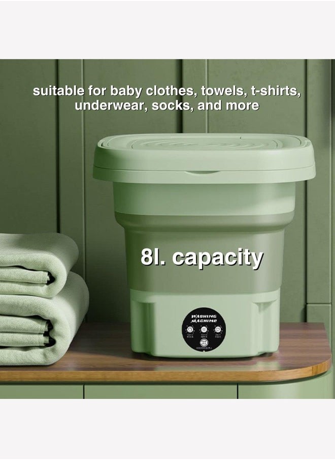 Arabest - Portable Washing Machine, Foldable Washer,Spin Dryer Foldable Bucket Washer,Suitable for Apartment Dorm,Travelling - Image 1