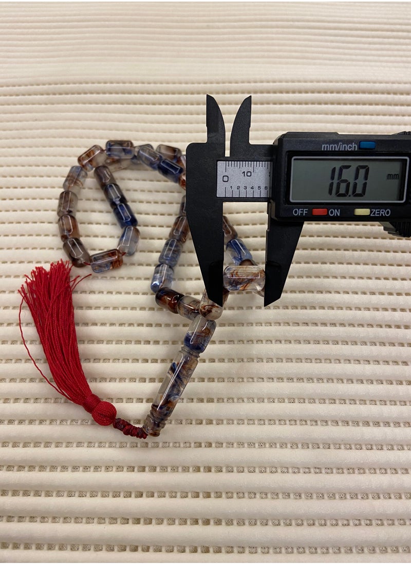 جاست ناتشورالز - سبحة رجالية من الفاتوران مسكي عدد الخرز 33 ومقاس الخرز 16mm x 9.8mm - Image 1