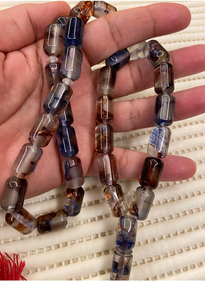 جاست ناتشورالز - سبحة رجالية من الفاتوران مسكي عدد الخرز 33 ومقاس الخرز 16mm x 9.8mm - Image 1