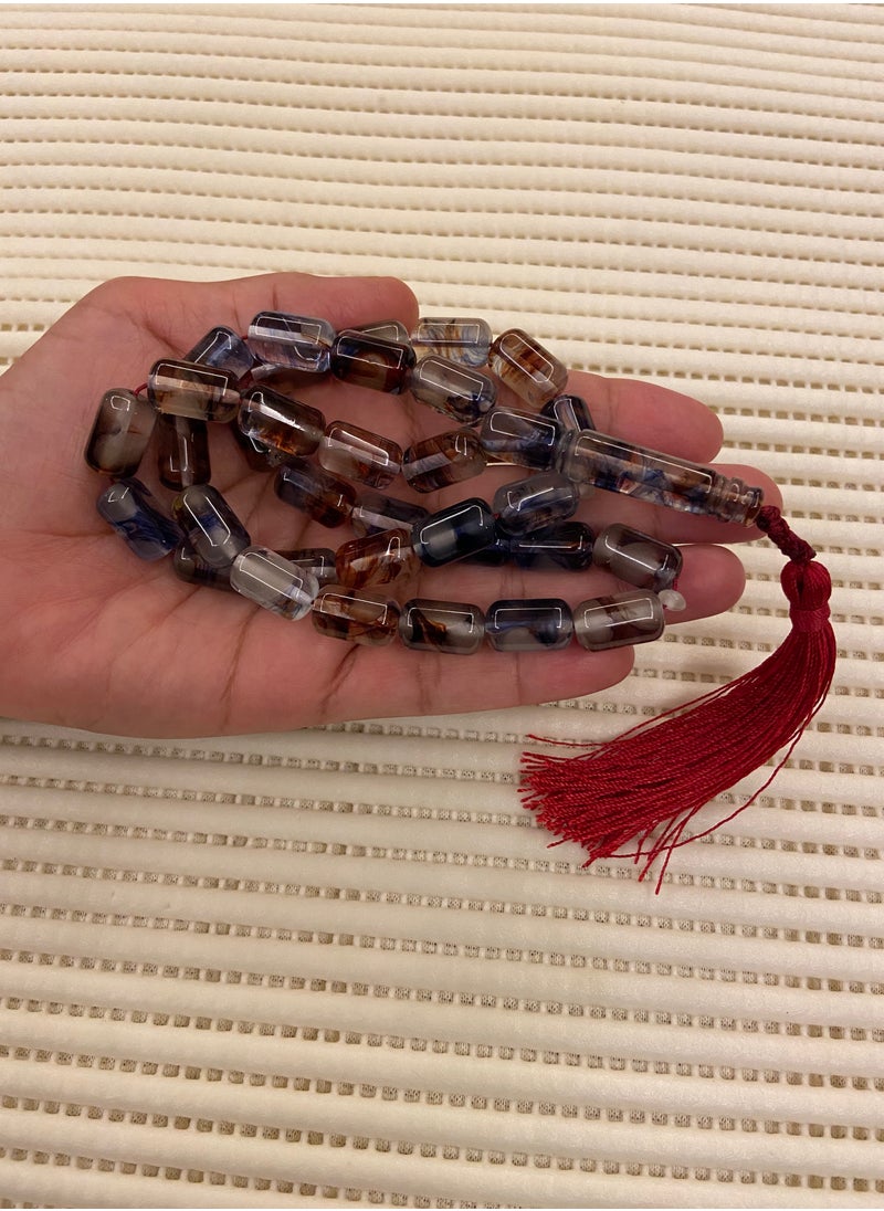 جاست ناتشورالز - سبحة رجالية من الفاتوران مسكي عدد الخرز 33 ومقاس الخرز 16mm x 9.8mm - Image 1