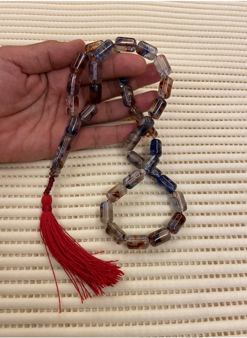 جاست ناتشورالز - سبحة رجالية من الفاتوران مسكي عدد الخرز 33 ومقاس الخرز 16mm x 9.8mm - Image 1