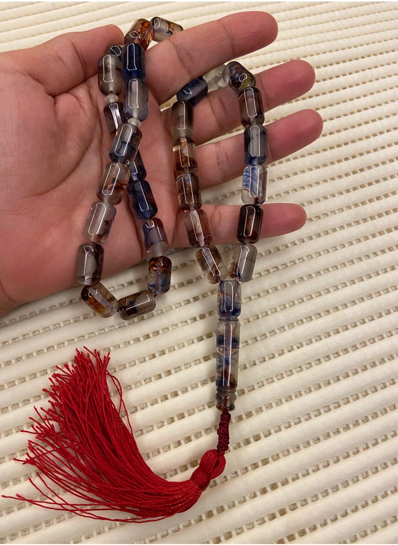 جاست ناتشورالز - سبحة رجالية من الفاتوران مسكي عدد الخرز 33 ومقاس الخرز 16mm x 9.8mm - Image 1