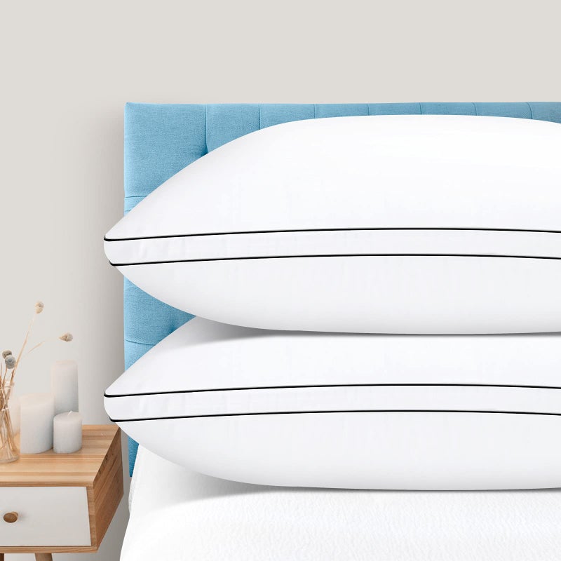 DolceLuna Pillows King Size Set of 2 Bed Pillows for Sleeping 2 Pack King Sized Down Alternative Hotel Pillow for Side  Back Sleepers Soft  Comfortable