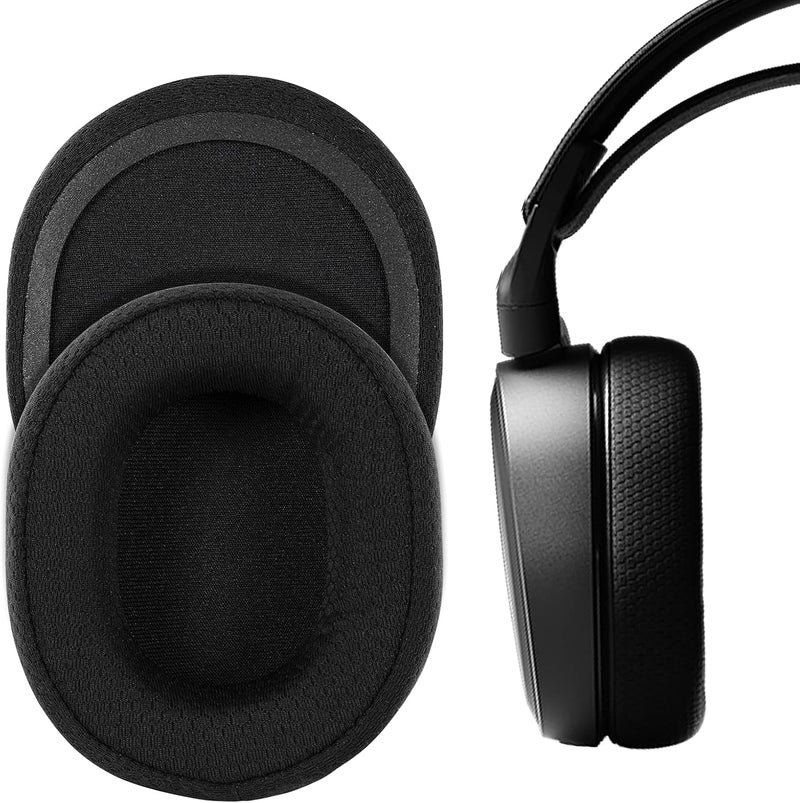 Yizhet وسادات أذن بديلة من متوافقة مع سماعات SteelSeries Arctis 3 وArctis 5 وArctis 7 وArctis 9X وArctis Pro (أسود) - Image 3