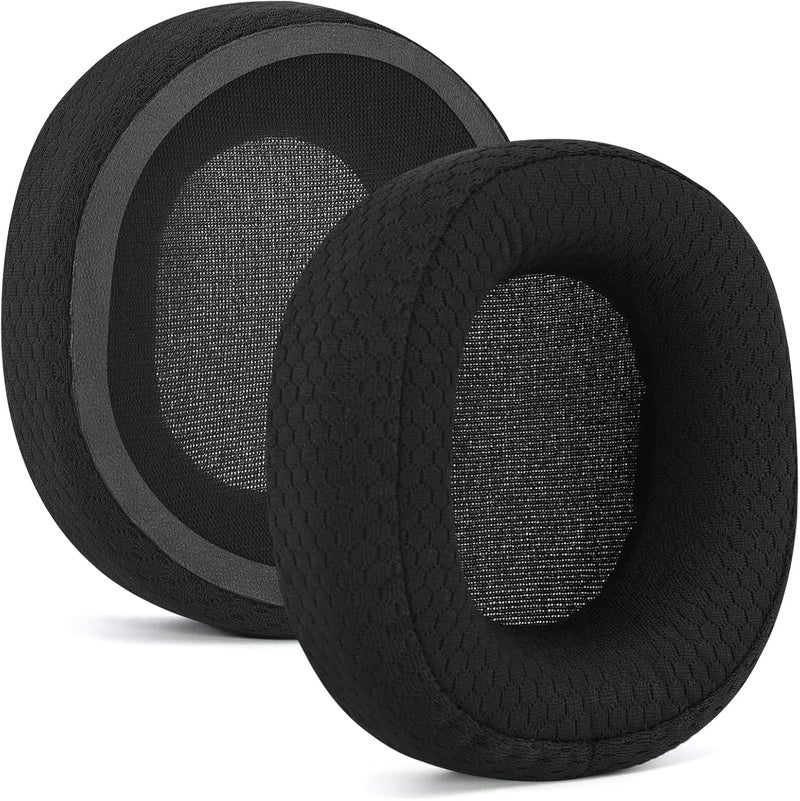 Yizhet وسادات أذن بديلة من متوافقة مع سماعات SteelSeries Arctis 3 وArctis 5 وArctis 7 وArctis 9X وArctis Pro (أسود) - Image 1