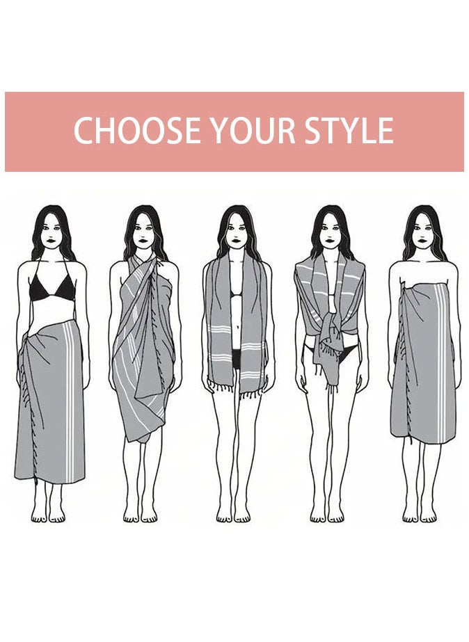 Generic Non-stick fringe beach towel quick-drying bath towel shawl  - Image 4