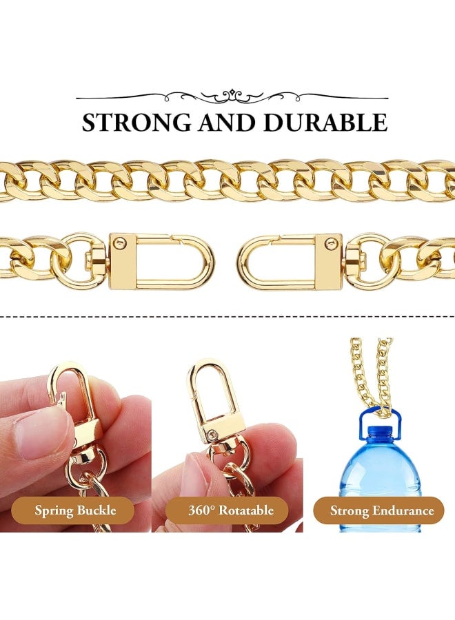 3 Pieces Purse Chain Strap 7.9 Inch DIY Handbag Purse Strap Extender with Metal Buckles for Purse Handbags Wallet Clutch Shoulder Bag Replacement Strap (Gold-3pcs), Gold-3pcs, 7.9 Inch  - Image 4