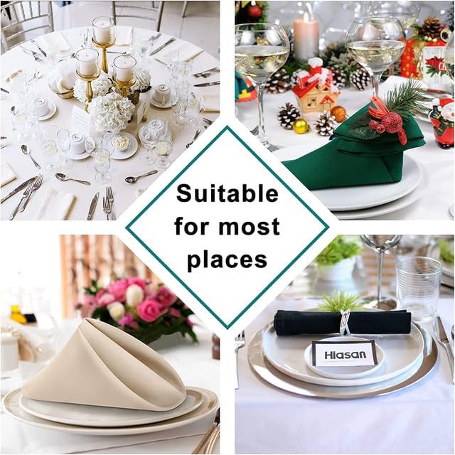 uniformer Table Napkins | Soft & Durable | Elegant Design for Dining | Perfect for Home, Weddings, Parties, & Events | Machine Washable | Durable & Stylish | Size 20x20 inches (Green_Pack of 24) - Image 5