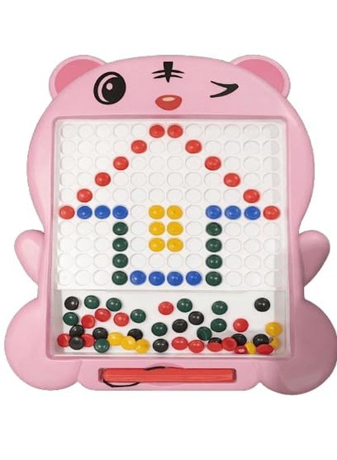 ZYCRONIX Magnetic Drawing Board for Kids with Stylus Pen, Educational Bead Art Learning Toy, Creative Sketch Board for Learning and Fun Activity (Pink) - Image 3