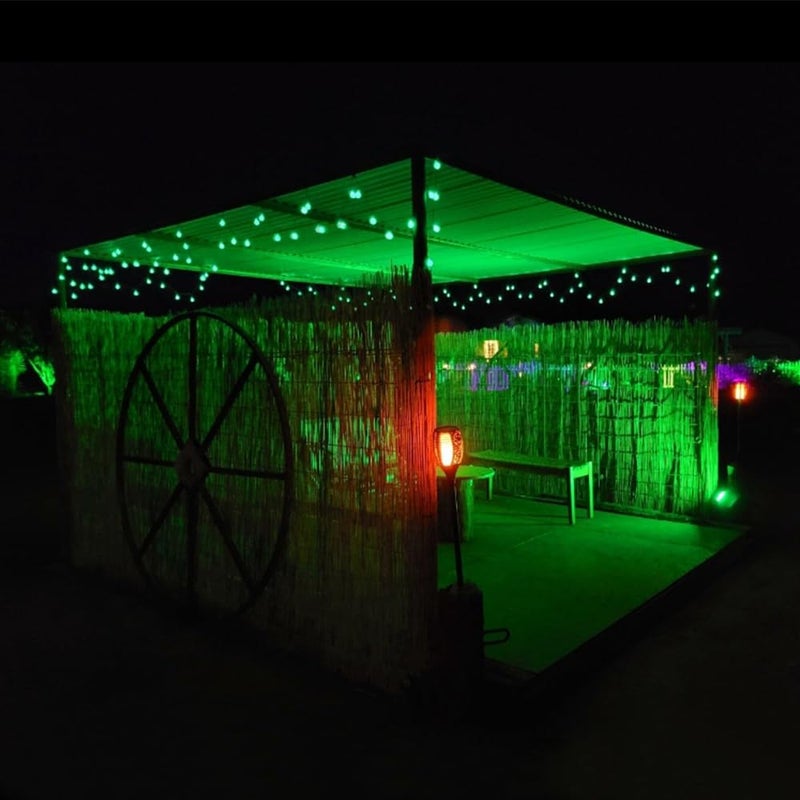 Brightown Solar String Lights Outdoor 60 Led 35.6 Feet Crystal Globe Lights with 8 Lighting Modes, Waterproof Solar Powered Patio Lights for Garden Yard Porch Wedding Party Decor (Green) - Image 2