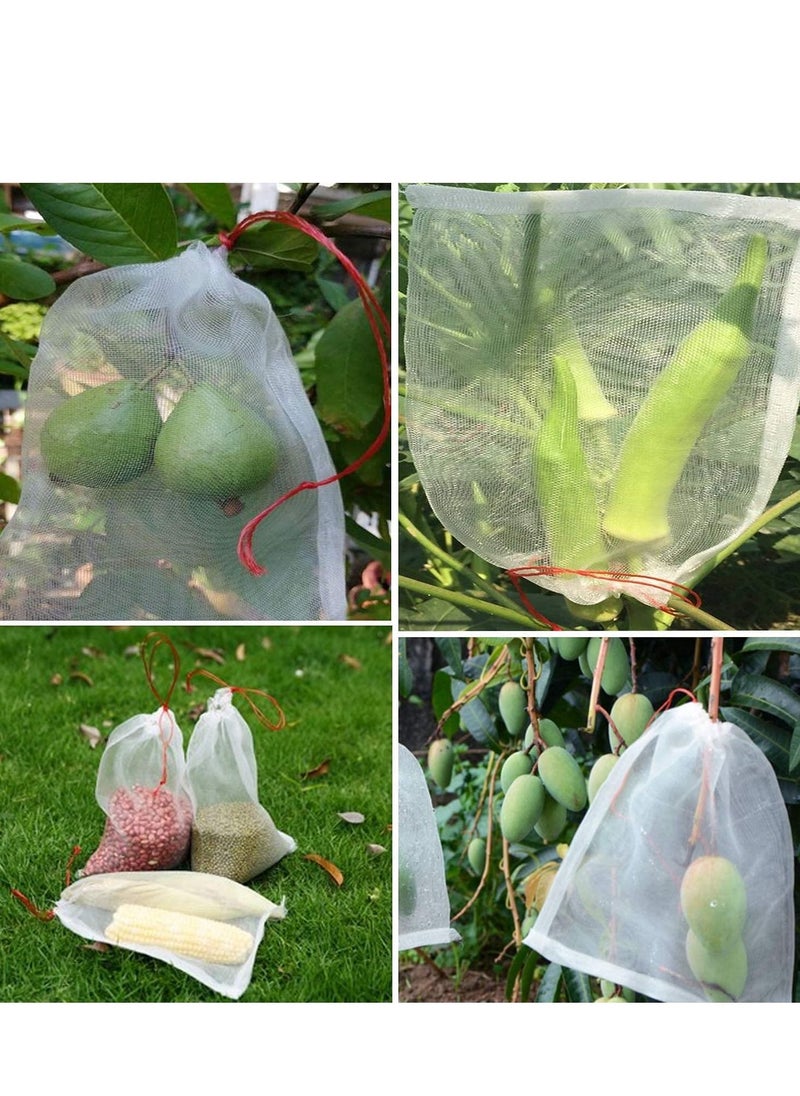 SYOSI - 100pcs Netting Bags Garden Fruit Barrier Cover for Grape Fig Flower Seed Vegetable Protection from Insect Mosquito Bug Tool 20*30cm - Image 1